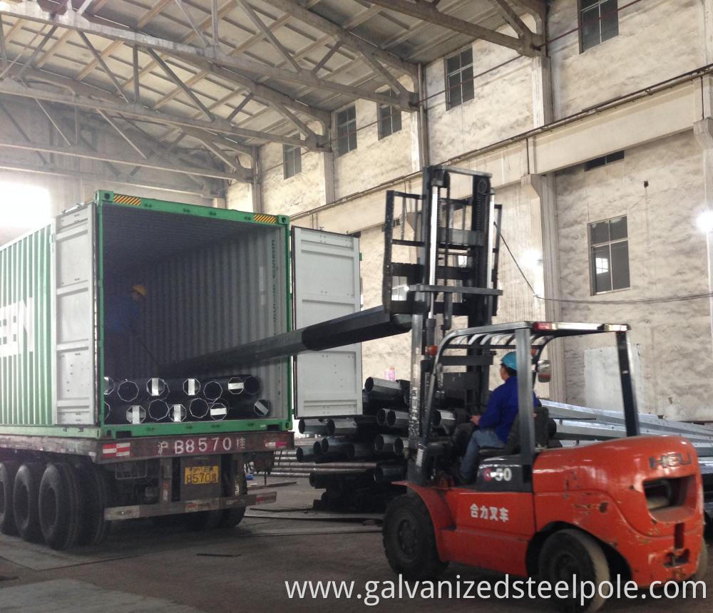 Steel Poles Delivery